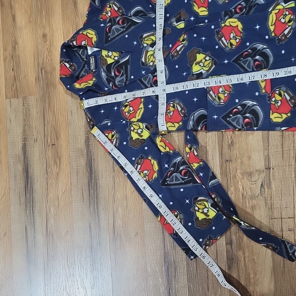 ANGRY BIRDS STAR WARS Blue Fleece Pocketed Tie Robe  - kids 4/5 - Picture 9 of 10